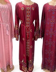 Elegante Abito da donna Abaya Cristallo Africano Abito Arbe Dubai Kaftan taglia unica con <span class=keywords><strong>abbigliamento</strong></span> musulmano a manica lunga - Product Image 3