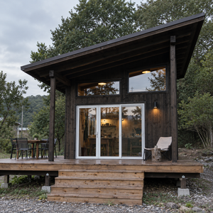 Maison préfabriquée moderne en forme de A, petite cabane modulaire pour le glamping, les centres de villégiature <span class=keywords><strong>et</strong></span> les villas en pleine nature - Product Image 4