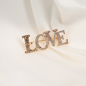 Broche personnalisée à cristaux mixtes or, étiquette avec logo, initiale, joli, diamant, argent, vente en gros, pièces - Product Image 6