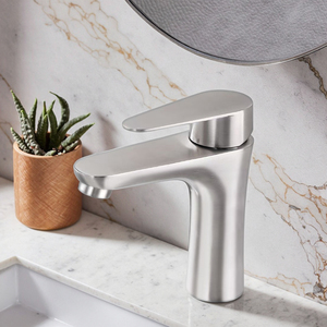 304 thép không gỉ lưu vực vòi thiết kế hiện đại lạnh & nước nóng trộn vòi cho phòng tắm bồn rửa hội trường van gốm vật liệu cốt lõi - Product Image 1