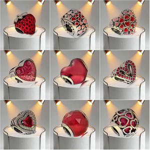 Pulsera <span class=keywords><strong>de</strong></span> <span class=keywords><strong>Plata</strong></span> Pura 925 para Mujer, con Diseño <span class=keywords><strong>de</strong></span> Manzana Roja, Fresa y Cereza en Forma <span class=keywords><strong>de</strong></span> Corazón, Pulsera <span class=keywords><strong>de</strong></span> Cristal con Cuentas DIY - Product Image 2