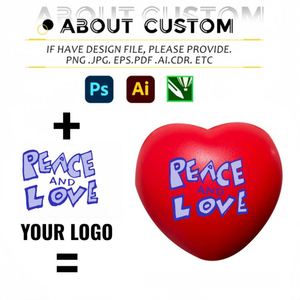Custom Logo PU Foam Stress Ball Red Heart Shape Soft PU Foam Stress Ball Heart Shape Anti Stress Ball Gift for Party Children - Product Image 2