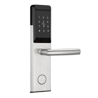 Acier inoxydable SS304 matériel appartement hôtel maison carte numérique clé serrure de porte travail avec G2 passerelle TThotel TTlock encodeur