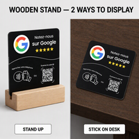 Autocollant de table NFC en PVC |   Carte de visite RFID en PVC durable 13,56 MHz avec support adhésif, étanche, pour hôtels et avis Google