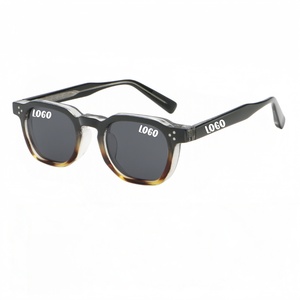 Gafas de Sol Unisex Retro Ligeras con Logotipo Personalizado, Montura Cuadrada Completa de Acrílico y Propionato, Degradado, UV400 - Product Image 1