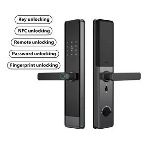 TTLock Bluetooth intelligenter Fingerabdruck digitales biometrisches Türschloss intelligenter elektronischer Tordurchgangsschloss anwendbare Dicke 35-100 MM