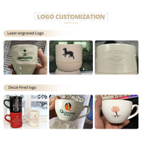 Kingze Cadeaux Personnalisés Nouvelle Arrivée Ensemble Tasses à Café Expresso Européennes en Céramique Mate et Soucoupes
