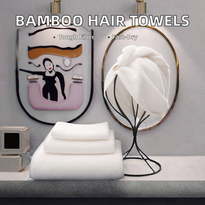 Wholesale Customizable Quick-Dry Bamboo Fiber <strong>Towel</strong> Set Knitted Technology Microfiber Face Head <strong>Wrapping</strong> <strong>Towel</strong> <strong>Hair</strong> Drying - Product Image 3