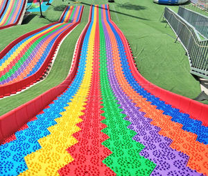 Tobogán de arcoíris de tamaño personalizado, Tobogán de arcoíris de plástico grande a la venta - Product Image 3