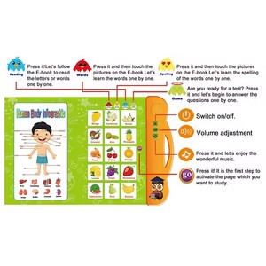 หนังสือเรียน<span class=keywords><strong>ภาษา</strong></span>อังกฤษพร้อมปุ่มเสียง ของเล่นพลาสติกเพื่อการศึกษาสำหรับเด็กอายุ 3 ปีขึ้นไป ของขวัญขายส่ง - Product Image 3