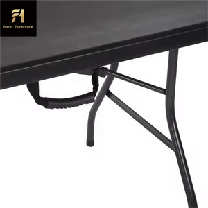<span class=keywords><strong>Table</strong></span> <span class=keywords><strong>pliante</strong></span> rectangulaire pliable d'extérieur <span class=keywords><strong>noire</strong></span> minimaliste <span class=keywords><strong>Table</strong></span> <span class=keywords><strong>pliante</strong></span> de camping portable et ensemble de chaises - Product Image 4