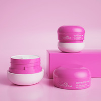 Jolies pots cosmétiques ronds en forme de dôme pour beurre corporel, 30ml 50ml, emballage plastique pour soins de la peau, pot vide pour crème visage et masque, vente en gros