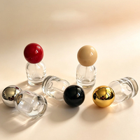 Flacon de parfum de voyage de 15 ml, échantillon de 0,5 oz, flacon de parfum transparent de forme ovale avec couvercle rond