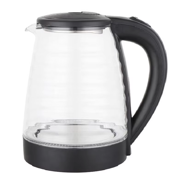 2025 New High-Quality 1.8L 1500W Glass Electric Kettle with Dry-Boil Protection for Home Use