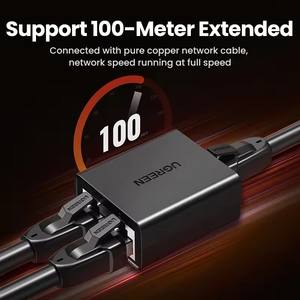 Divisor RJ45 UGREEN 1 a 2, Adaptador Ethernet, Extensor <span class=keywords><strong>de</strong></span> <span class=keywords><strong>Cable</strong></span> <span class=keywords><strong>de</strong></span> Red, Conector RJ45 <span class=keywords><strong>para</strong></span> <span class=keywords><strong>PC</strong></span>, Laptop, TV Box, Router - Product Image 2