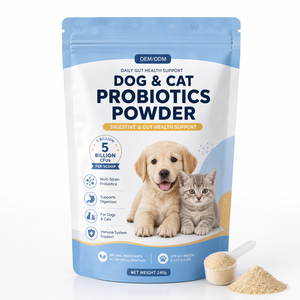 Sachet de poudre de probiotiques sans sucre <span class=keywords><strong>pour</strong></span> animaux de compagnie, 50 milliards d'UFC, <span class=keywords><strong>pour</strong></span> chiens et chats - Soulagement intestinal, action ciblée 24h/24 - Complément alimentaire privé - Product Image 1