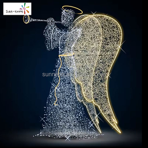 Decoraciones navideñas LED de ángel cruzado para exteriores 2027 - Product Image 4