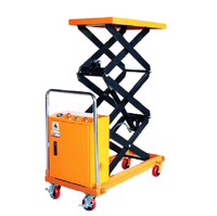 Chariot élévateur à ciseaux électrique manuel en acier, plateforme de levage hydraulique autopropulsée, hauteur 1,5 m pour atelier et marchandises