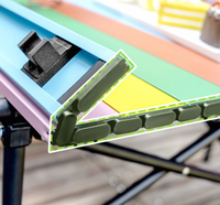Table de camping pliante légère arc-en-ciel, portable, pour pique-niques en plein air et fêtes