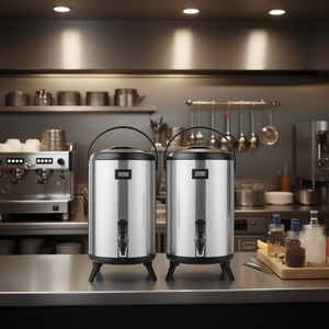 Lot de 2 distributeurs de boissons isothermes argentés de 3,2 gallons pour boissons chaudes et froides, équipement de restauration commercial en acier inoxydable - Product Image 2