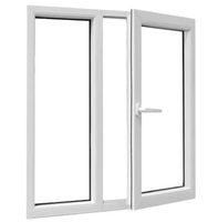Chambre UPVC Fenêtre Double Vitrage Swing Out Fenêtre PVC Vinyle Fenêtre pour Villa