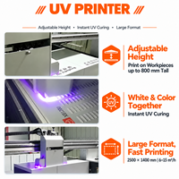 Imprimante UV grand format, machine à jet d'encre industrielle à plat pour panneaux de meubles métalliques, table de travail 2500x1400mm, impression en couleur et en noir et blanc