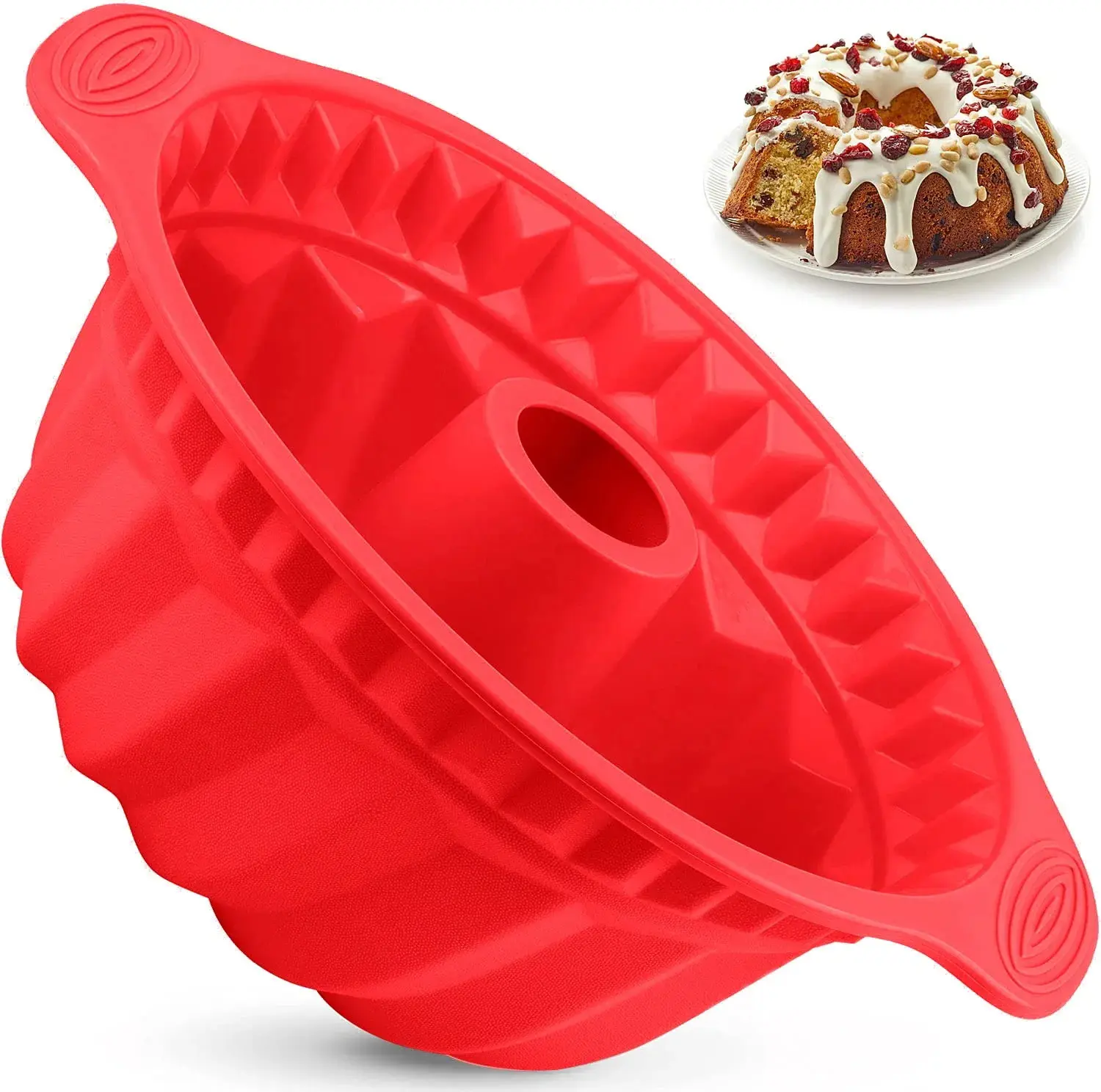 Moule à gâteau en silicone de qualité alimentaire OEM et ODM moule à gâteau cannelé antiadhésif en gros pour Jello gélatine moules de cuisson en silicone