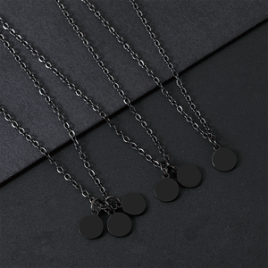 Ywyougang Unisex Custom Creative <strong>Couple</strong> Geometric Rose Gold Plated Stainless Steel Charm Necklace Pendant Gift Anniversary - Product Image 3