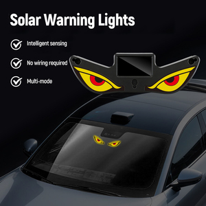 Solar Energy Demon Eye Devil Eyes LED Car <b>Window</b> <b>Light</b> Wireless No Drill USB Powered <b>Lights</b> for Cars Windshield - Product Image 3