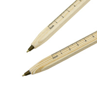 Stylo bille en bois écologique de forme carrée BECOL, stylo à bille en bois naturel avec logo personnalisé pour le bureau/l'école