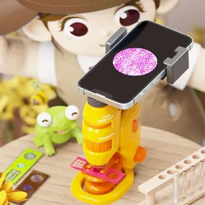 Çocuk eğitim öğrenme mikroskop oyuncaklar 3 In 1 yüksek çözünürlüklü bilim mikroskop oyuncak taşınabilir optik mikroskoplar oyuncak