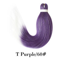 Cheveux Becus, fibres synthétiques de haute qualité résistantes à la chaleur, cheveux synthétiques longs pré-étirés bon marché pour tresses