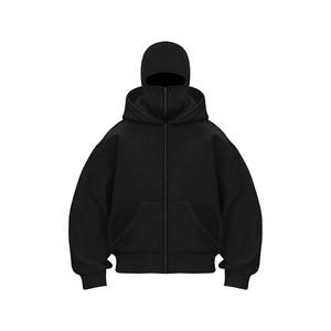 Giacca con Cappuccio Stile Ninja Retrò con Zip Completa, Cappotto Oversize Punk Y2k Hip Hop <span class=keywords><strong>Rock</strong></span> da Uomo, Felpa Invernale Calda con Doppio Cappuccio - Product Image 6