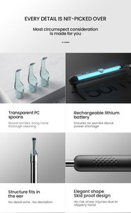 Venta directa de fábrica 2025 Nueva tendencia Visual Earpick Otoscopio inalámbrico Wi-fi Endoscopio de oído Earwax HD 3-en-1 Endoscopio DE OÍDO - Product Image 5