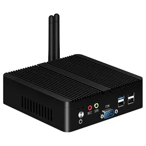XCY N2930 Mini PC Không Quạt Linux Pfsense Dual Gigabit Ethernet 300Mbps WiFi VGA RS232 Máy Tính Công Nghiệp