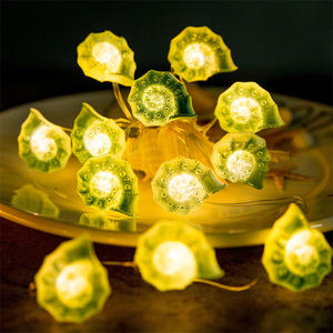 Batería habitación interior flor de loto cadena Luz Jardín terraza decoración boda fiesta iluminación calle Led guirnalda luces de hadas - Product Image 4