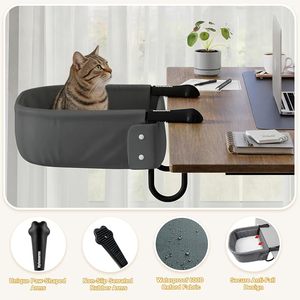 Wall Mounted Cat <b>Bed</b> Hanging Pet <b>Nest</b> Desk Side Cat Lounger Adjustable Sock for Dogs and Cats - Product Image 6