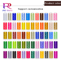Fil à coudre en polyester multicolore 40/2 en gros, bobines de 200 yards en 24 couleurs pour le bricolage, la couture à la main, l'usage domestique et les kits de couture