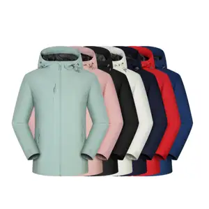 Logotipo personalizado estampado casual polar poliéster algodón primavera otoño deporte senderismo chaqueta al aire libre para hombres y mujeres