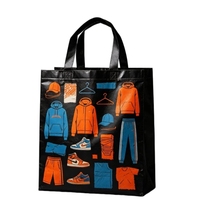 Sac à vêtements pliable en non-tissé laminé, logo personnalisé, imperméable, sac de transport pour vêtements