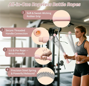 Cuerda de Batalla sin Cuerda con Peso para <span class=keywords><strong>Ejercicios</strong></span> de Brazos, Cuerdas de Batalla sin Cuerda con Peso para Entrenamiento de Fuerza Corporal en Casa - Product Image 4