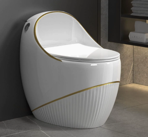 โถสุขภัณฑ์เซรามิคทรงไข่ ไร้ขอบ ประหยัดน้ำ สำหรับใช้ในบ้าน - Product Image 5