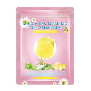 Al por mayor 40 toallitas de algodón limpiadoras para el cuidado facial con ácido kójico y cúrcuma que reducen la opacidad - Product Image 1