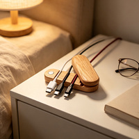 Organisateur de câbles magnétique portable en bois massif, clip pour câbles USB de bureau, adapté pour la maison, le bureau, les câbles de charge de téléphone portable