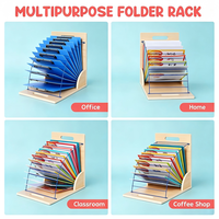 Support de presse-papiers en bois et métal, petit support de rangement pour tableau blanc, organisateur pour salle de classe, bureau