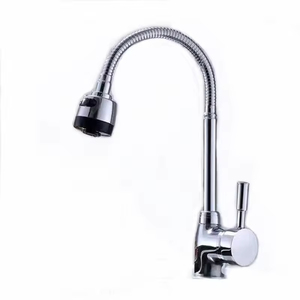 <span class=keywords><strong>Grifo</strong></span> de cocina de aleación de zinc cromado de arco alto, monomando, mezclador de agua fría y caliente, <span class=keywords><strong>grifo</strong></span> de fregadero, fabricado por OEM para proyectos modernos - Product Image 1