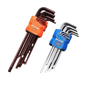 Niu Xiang Hex Key Set 9-Piece Metric Chrome Plated Industrial Grade Quenching Hardened Extended Hex Wrench - Product Image 2