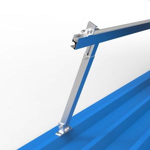 0-60 °   Supports de montage inclinables multi-angles réglables pour panneaux solaires, <span class=keywords><strong>en</strong></span> aluminium anodisé, pour toits plats de garages et abris - Product Image 4