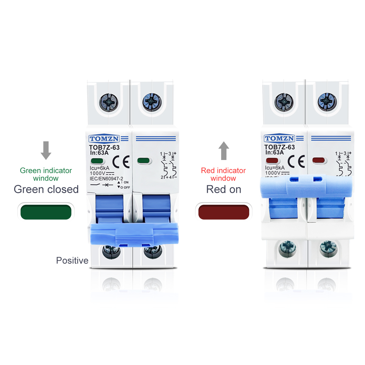 2P DC 1000V Solar Mini Circuit Breaker 3A 6A 10A 16A 20A 25A 32A 40A 50A 63A DC MCB for PV System · image 5