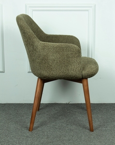 Sedia da Pranzo Nordica in Legno Senza Braccioli Imbottita per Caffetteria Hotel Ristorante - Product Image 3